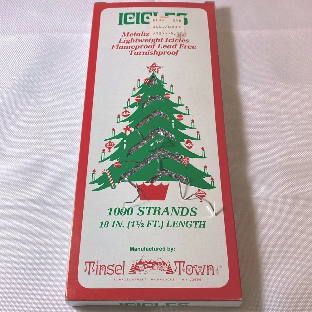Retro Tinsel Town Vintage Christmas Tree Icicles 1000 18” Strands